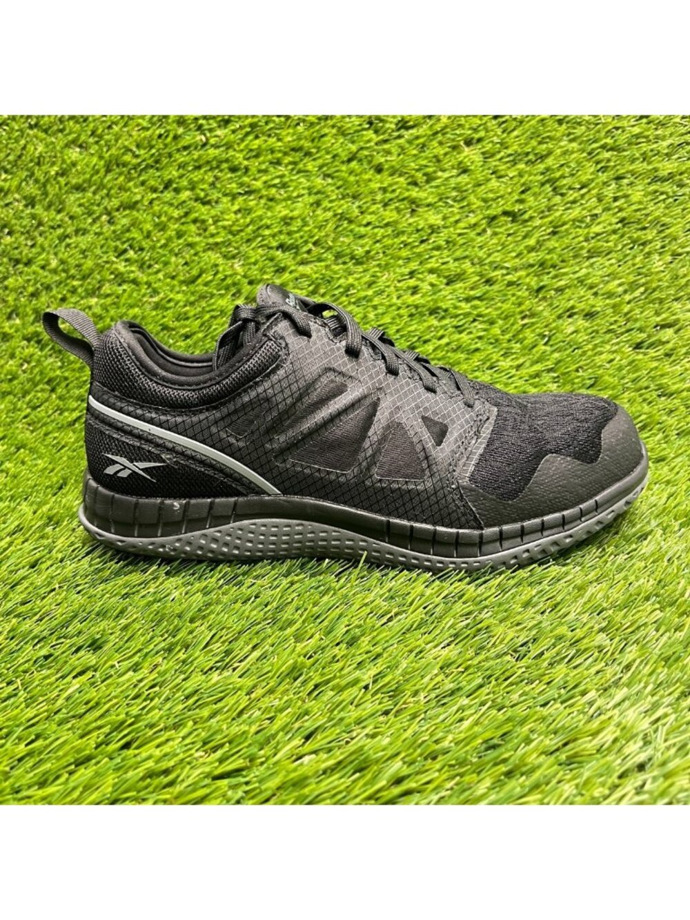 Reebok Zprint Womens Size 8W Black Gray Steel Toe Safety Work Shoes Sneakers